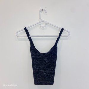 Forever 21 Cross-Back Sparkly Crop Top
